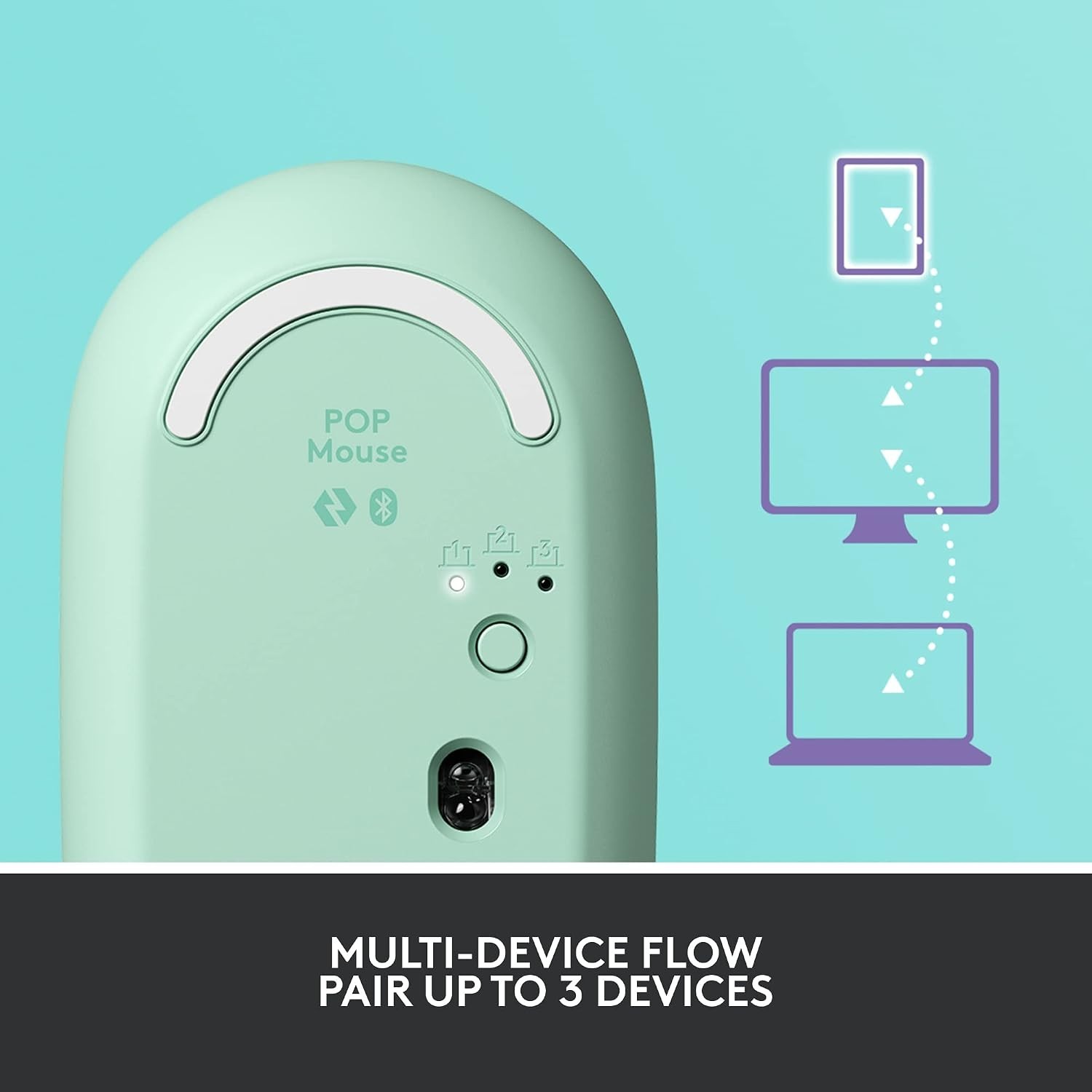 POP Compact Wireless Mouse – Daydream Mint