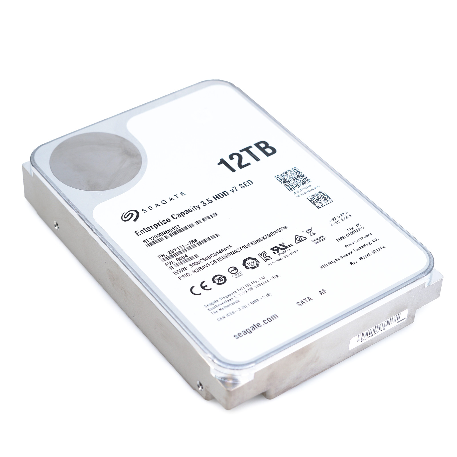 Seagate Enterprise Capacity v7 12TB ST12000NM0127 SATA 6Gb/s 3.5″ 512e SED HDD