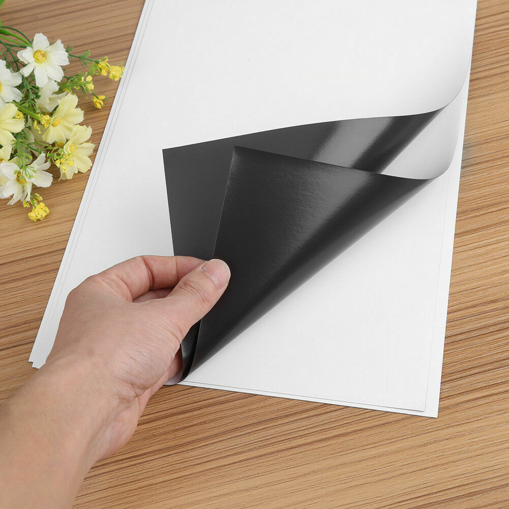 Glossy White Printable Magnet Paper 25 Sheets for Inkjet Printer Cutable 8.5×11