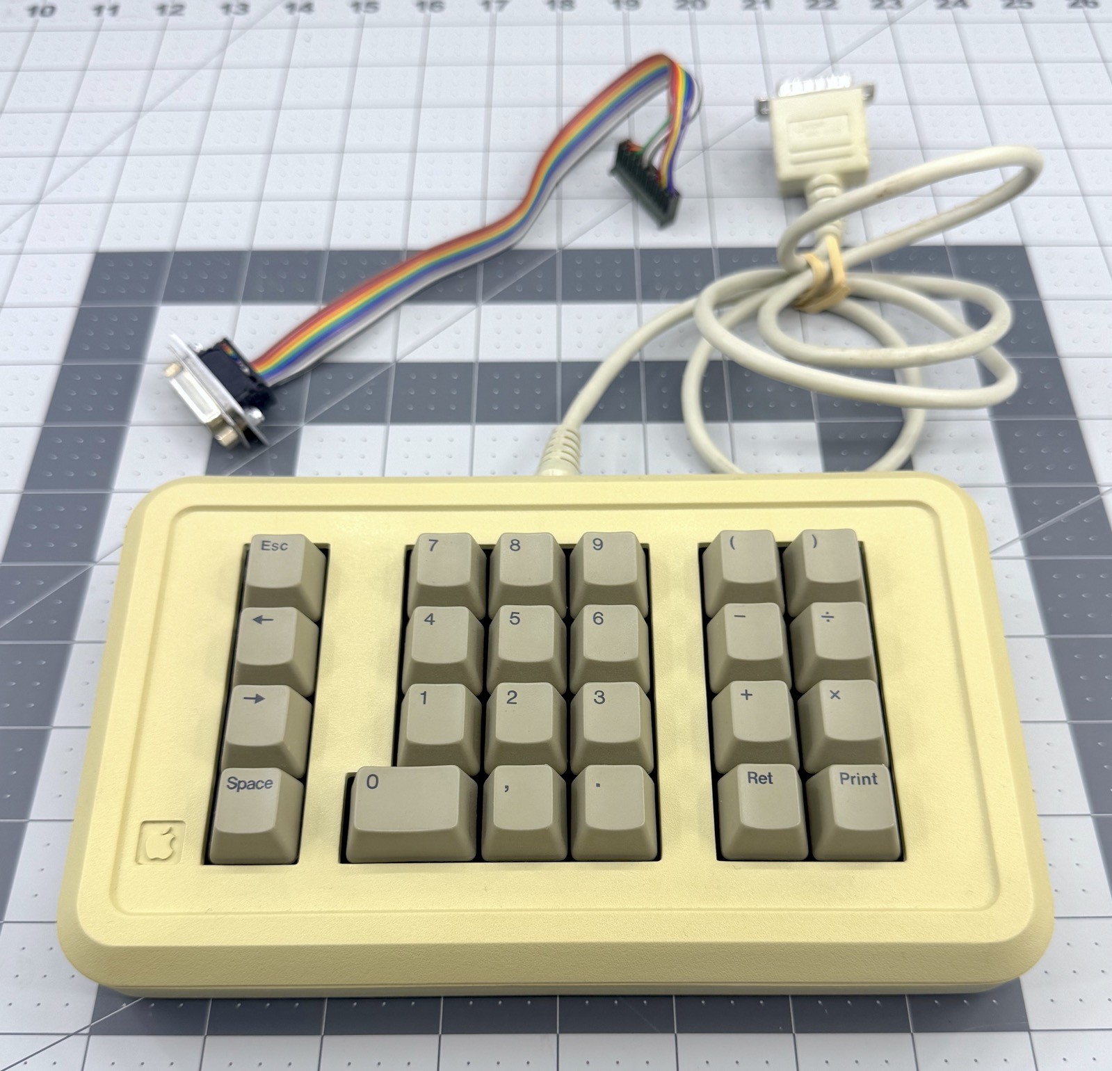 Apple Numeric Keypad IIe with Motherboard Cable A2M2003 – Tested & Working