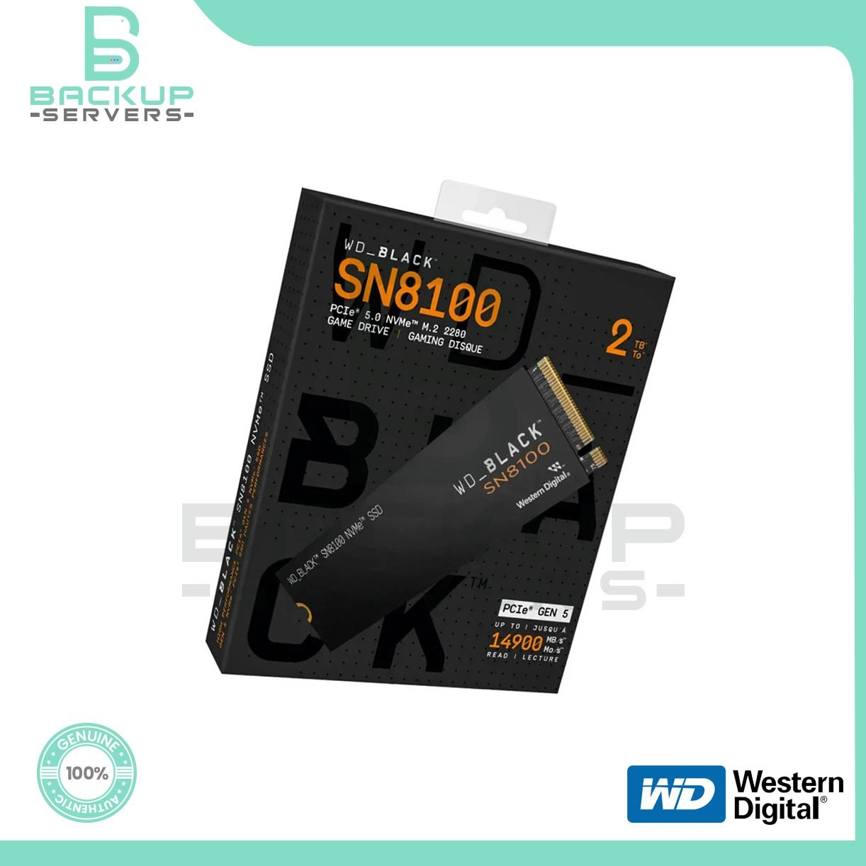 NEW WDS200T1X0M WD BLACK 2TB SN8100 NVMe Internal Gen 5 M.2 2280 SSD