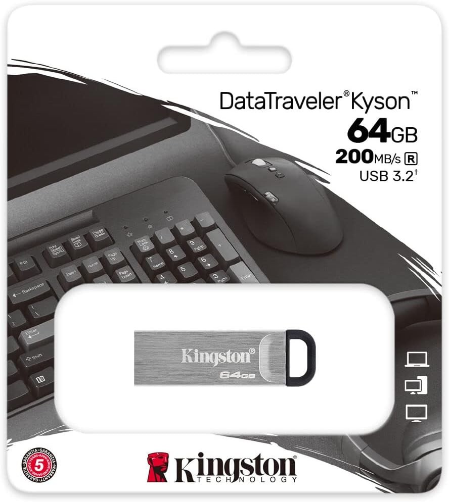 Kingston DataTraveler Kyson 32GB 64GB 128GB 256GB USB 3.2 Flash Drive 200MB/s