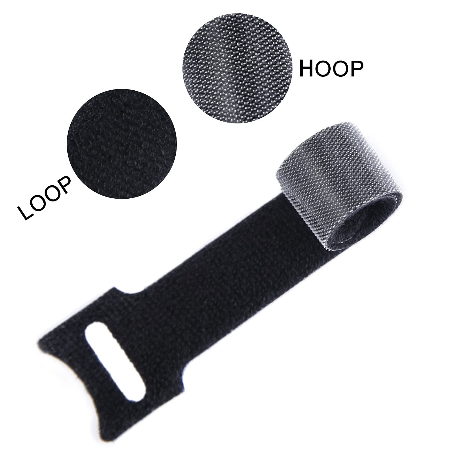Reusable Fastening Cable Ties – 30 Pcs 3 Inch Microfiber Cloth Hook and Loop …