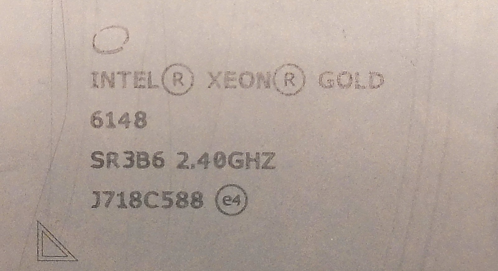 INTEL XEON GOLD 6148 SR3B6 2.40GHZ 1ST GEN. 20 CORE/40 THREADS SERVER PROCESSOR