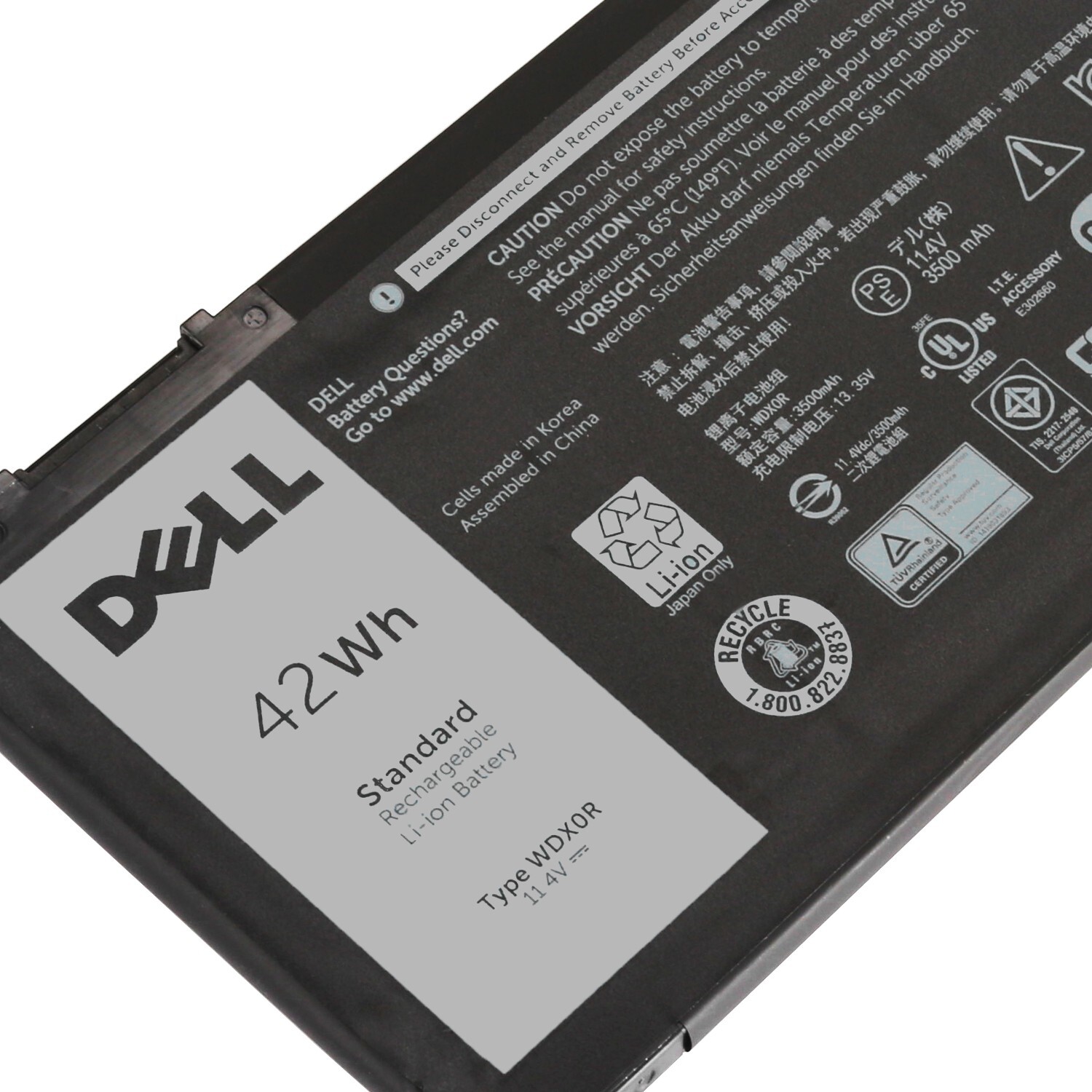 Genuine OEM WDX0R WDXOR for Dell Inspiron Battery 15 5567 5568 13 5368 7368 42Wh