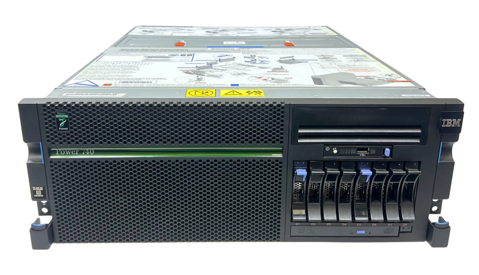 IBM Power 740 8205-E6C – 2x 8C 3.55GHz, 128GB, 2x 146GB HDD, 2x 1725W PSU READ
