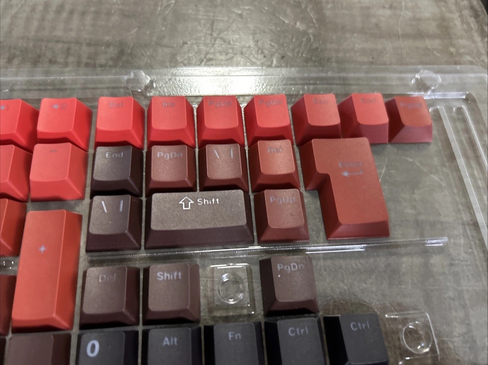Red Black and Brown Mechanical Keys Keycaps Set for Mechanical Keyboards