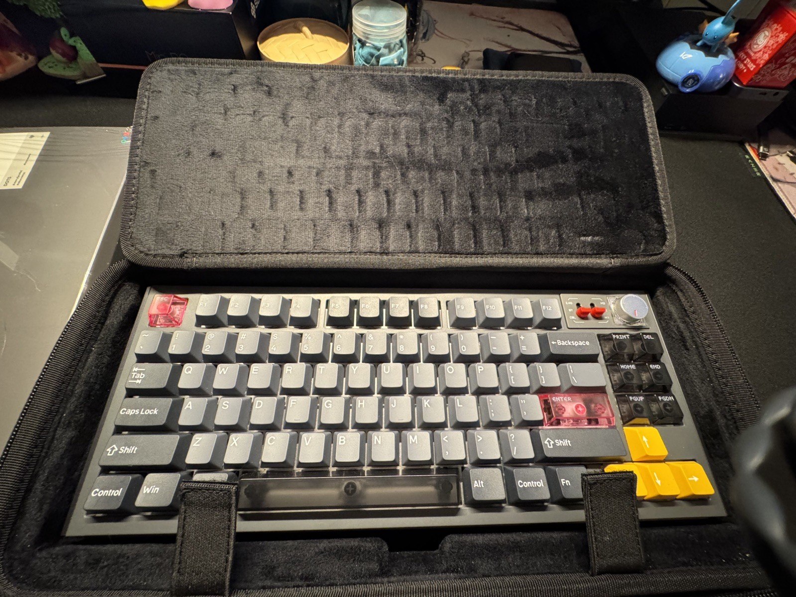 NuPhy WH80 Wireless Magnetic Gaming Keyboard HE 80% Black Open Box Dot Keycaps