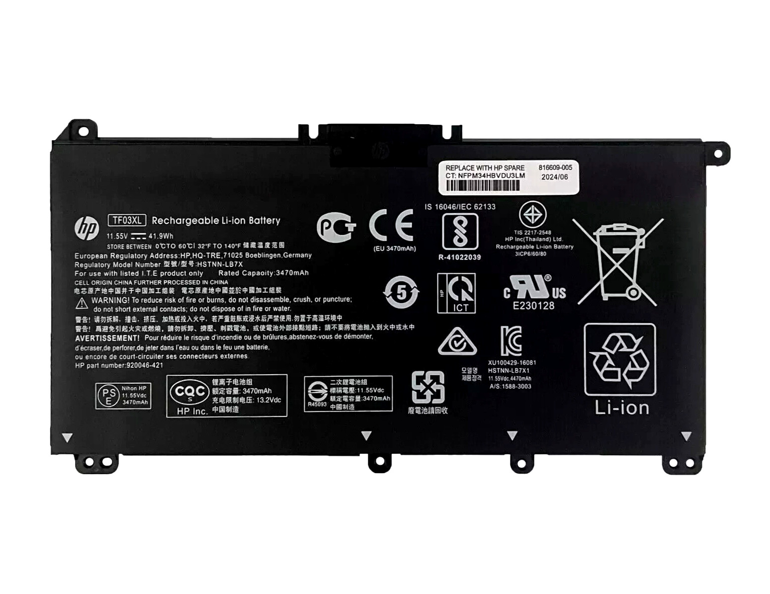 Genuine OEM 41.9Wh TF03XL Battery for HP Pavilion 15-CK 15-CC 15-CD 14-BK 14-CD