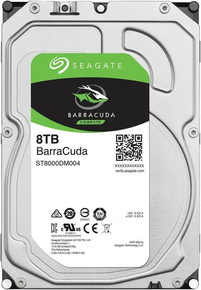 Seagate Barracuda 8TB, Internal 3.5″ (ST8000DM004) Hard Drive [SEALED]