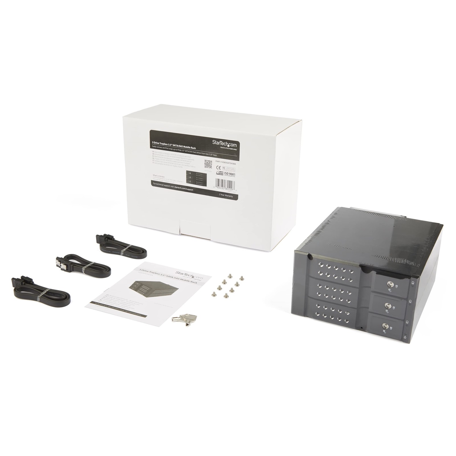 StarTech 3-Bay Trayless Hot Swap Mobile Rack Backplane for 3.5″ SAS/SATA