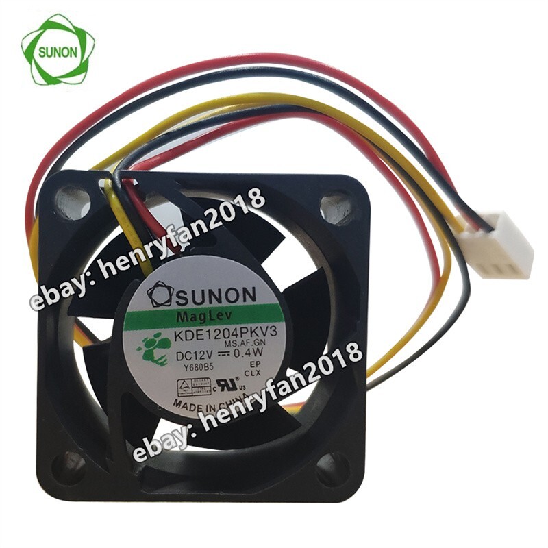 SUNON KDE1204PKV3 Axial Fan DC 12V 0.4W 40*40*20MM 3Pin 18dBA Slient Cooling Fan