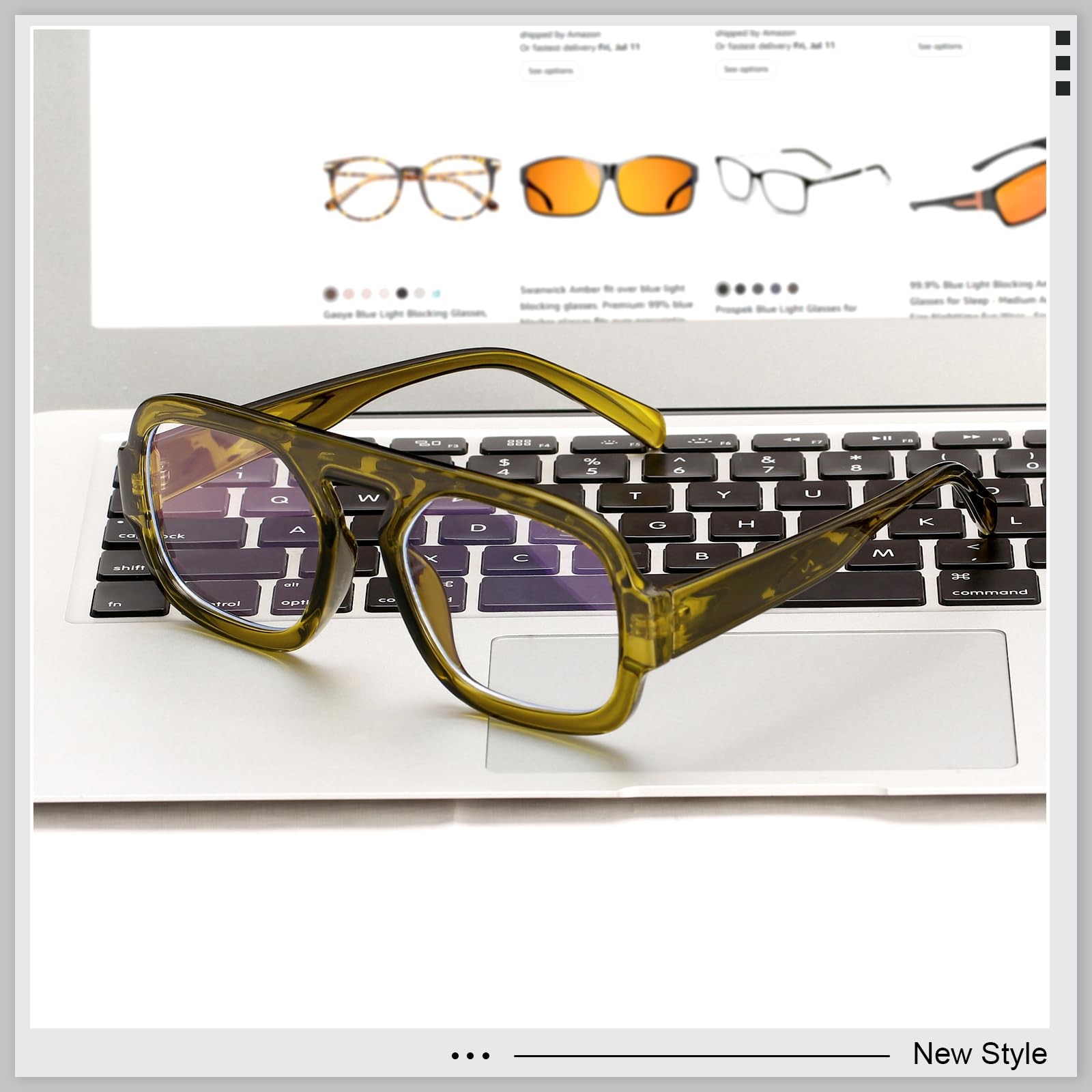Aviator Blue Light Blocking Glasses Women Men Square Flat Top Computer TV