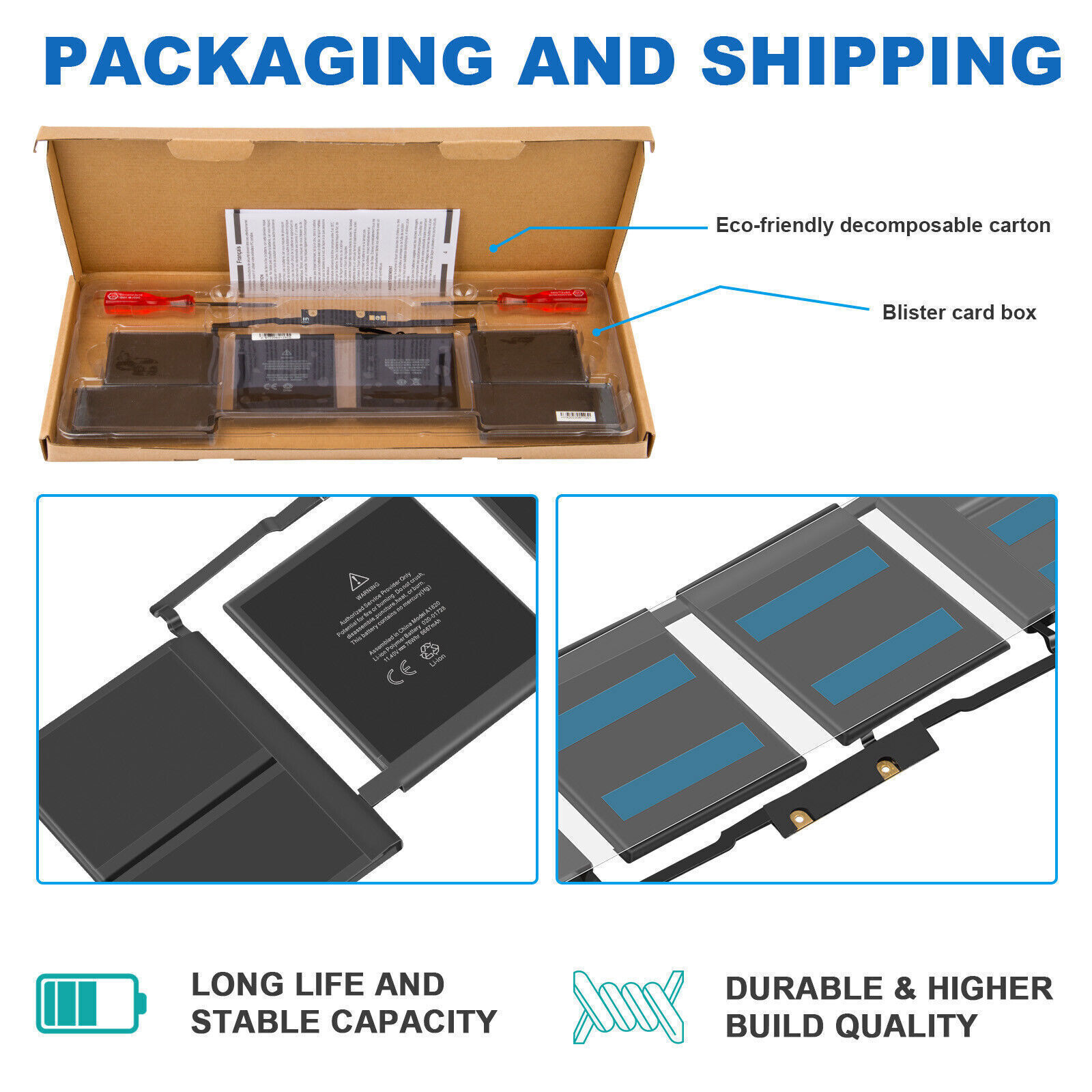 Replacement A1820 Battery for Macbook Pro 15″ A1707 Late 2016 Mid 2017 6667mAh