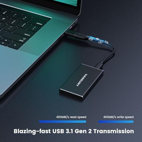 Vansuny 500GB Portable External SSD USB 3.1 450MB/s
