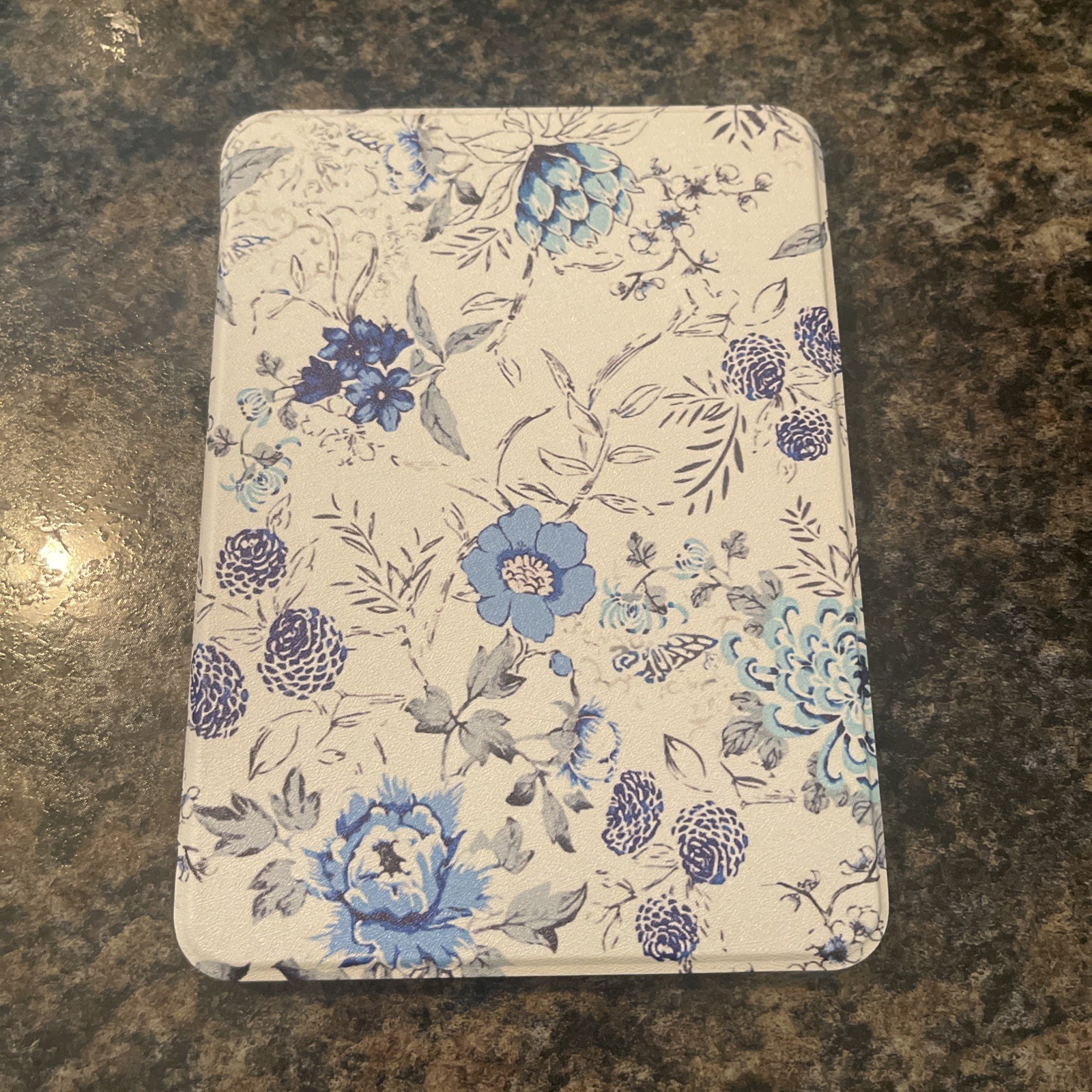 Moko Kindle Case White Blue Floral 5×7 Inches Protective Cover Paper White New