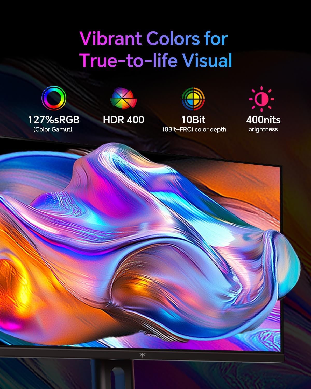 KTC H24T7 24″ Gaming Monitor 180Hz,2K 1440P Computer Monitor,Fast IPS,HDR400,1ms