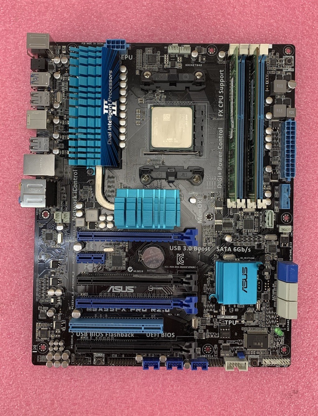 Asus MSA99FX Pro R2.0 Motherboard AMD FX-8350 4GHz 8GB RAM 2 Sticks No Shield