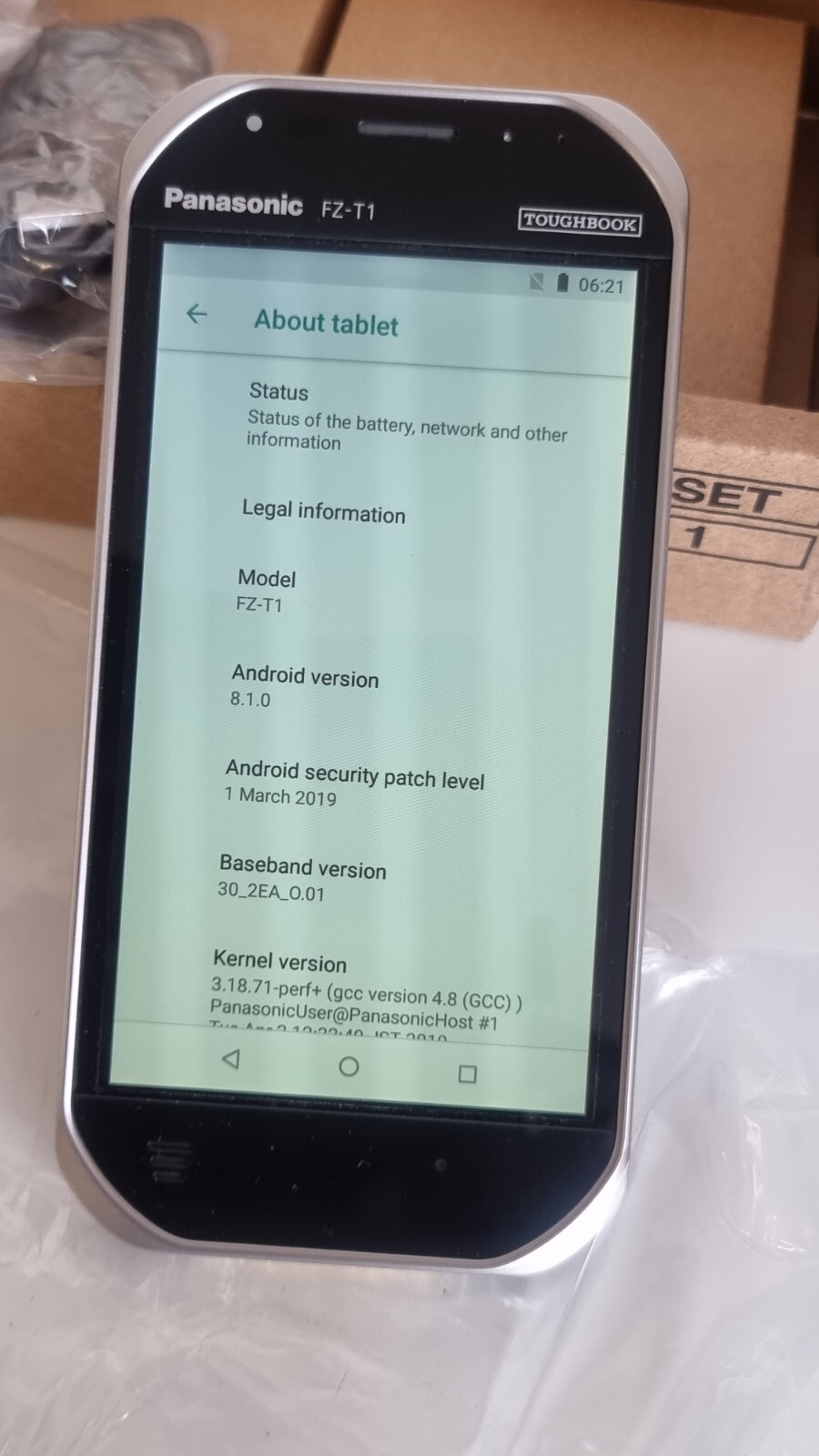 BOXED 5″ PANASONIC FZ-T1 ANDROID BARCODE SCANNER RUGGED PDA 4G SMARTPHONE