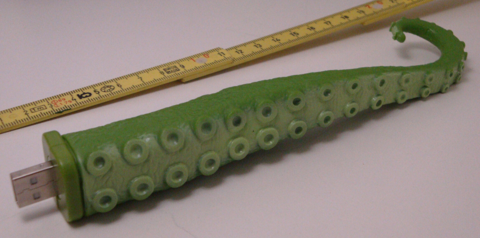 2012 * USB Squirming Green Tentacle * ThinkGeek * Approx 21cm * NEW @3