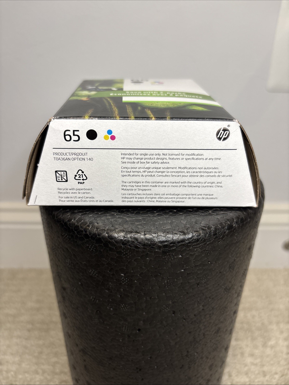 HP #65 2pack Combo Ink Cartridges 65 Black and Color NEW GENUINE For HP Printers