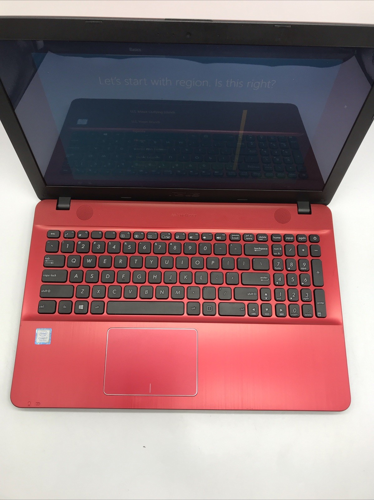 ASUS X541UAK Notebook PC Red WiFi 15.6″ 8GB 1TB Intel i7 Windows 10 Home – Good