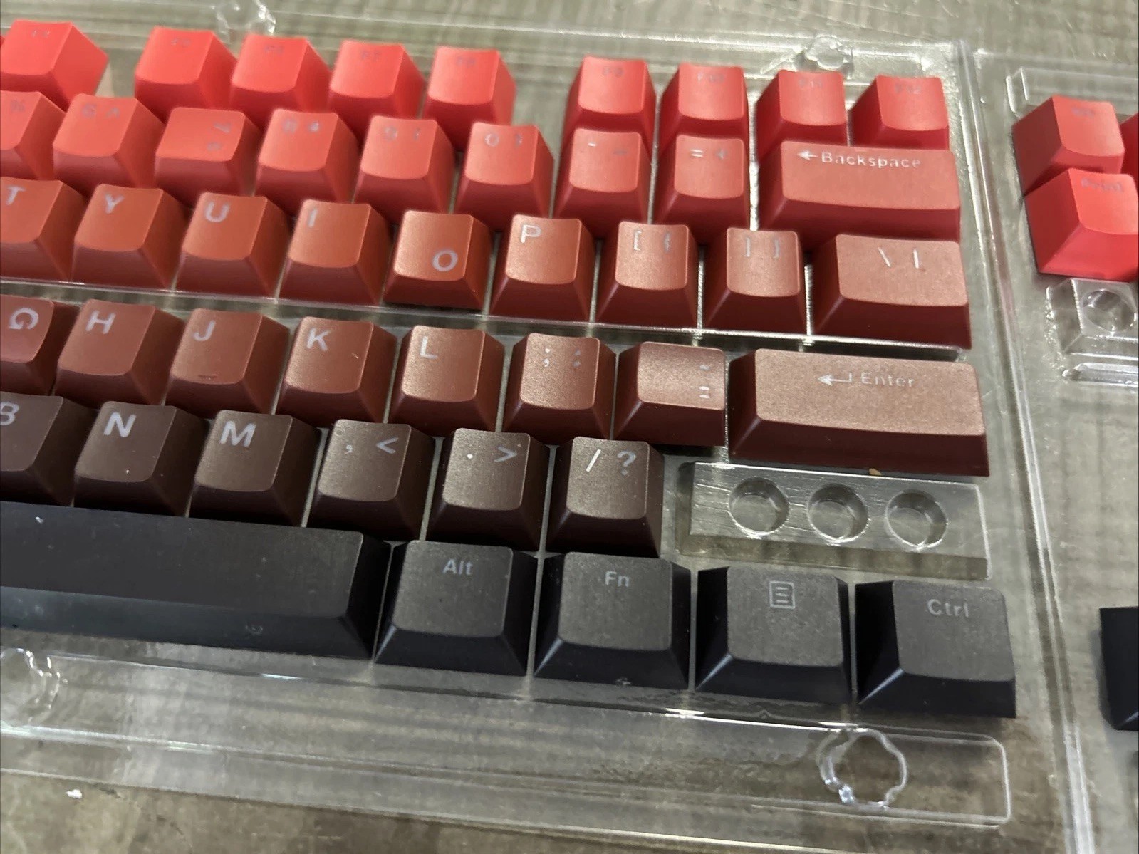 Red Black and Brown Mechanical Keys Keycaps Set for Mechanical Keyboards