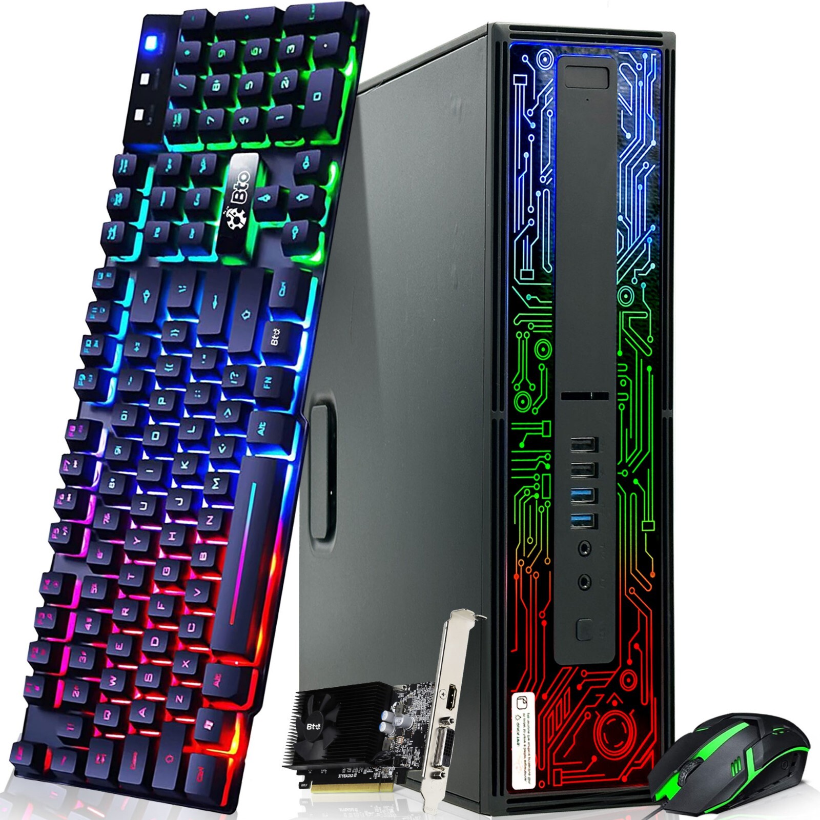 HP G2 RGB Gaming Desktop PC i7-6th 32GB 2TB SSD 2TB Nvidia GTX 1050ti Win 10