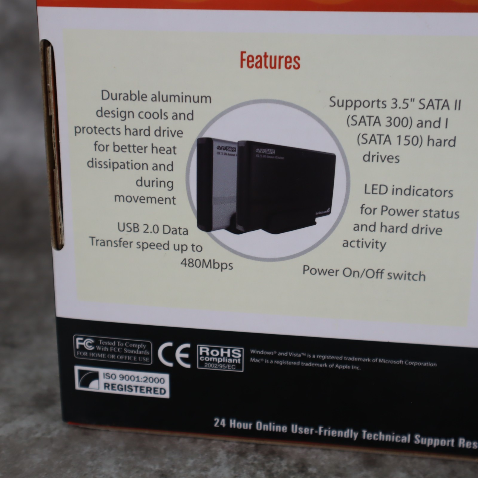 StarTech.com InfoSafe 3.5″ USB 2.0 SATA Aluminum Hard Drive Enclosure