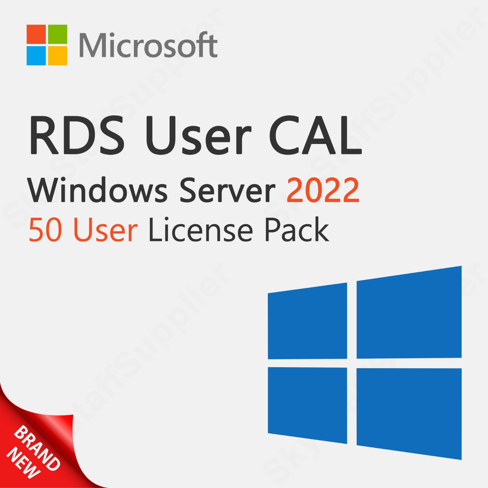 Windows Server 2022 Remote Desktop RDS License 50 Users FULL NEW RETAIL PACK