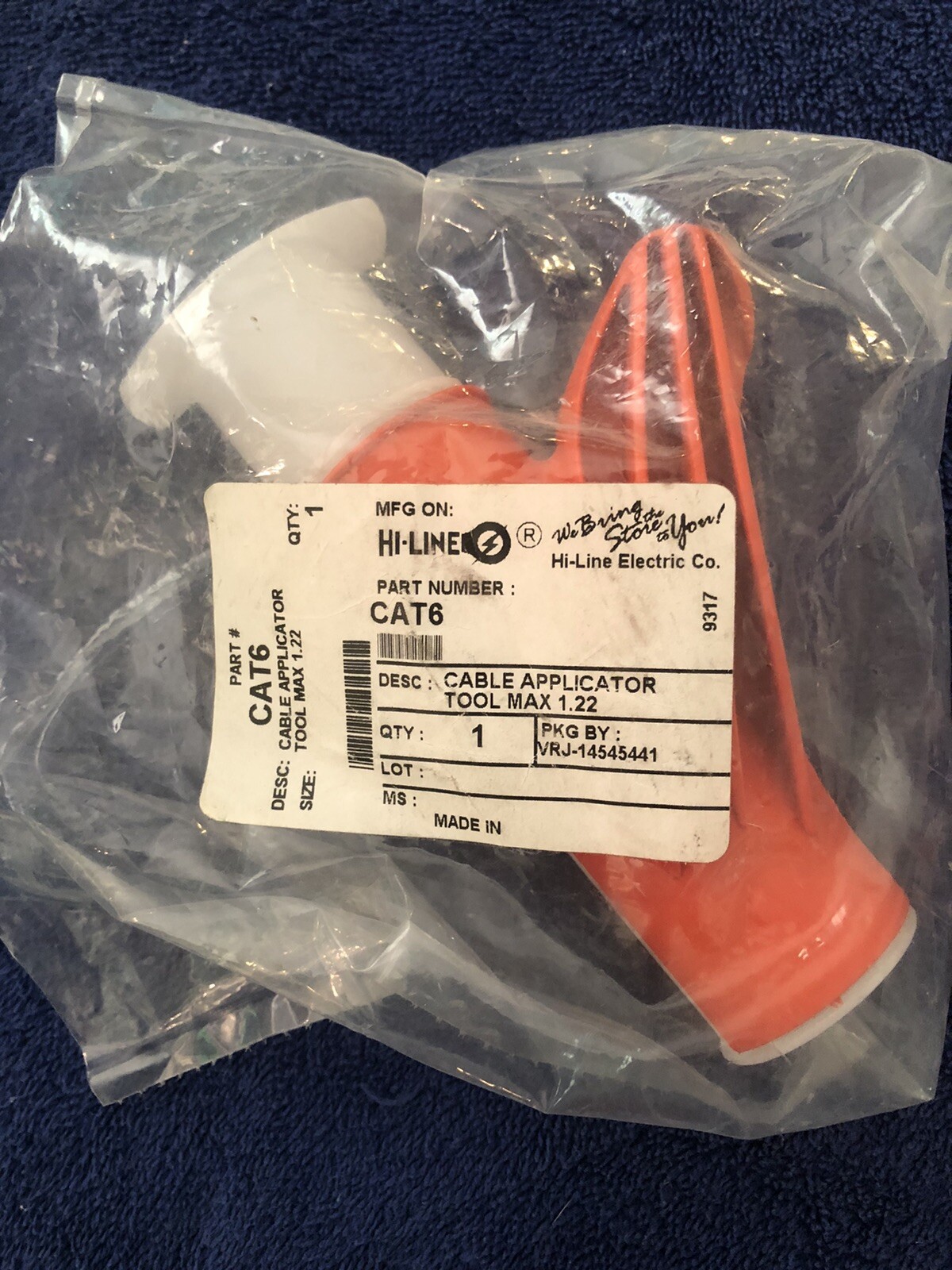 3 HiLine Cable Loom Applicator Tool CAT3 .63 CAT2 .37 CAT6 1.22 New In Packages