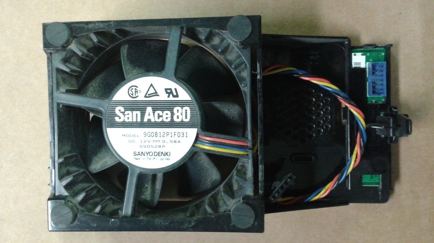 Sanyo San Ace 80 CPU Case Cooling Fan, M/P: P8402 9G0812P1F031 DC 12V 0.58A