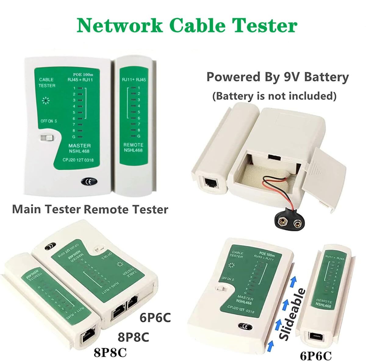 Network Tool Kit For Cat5 Cat5e Cat6 11 In 1 Portable Ethernet Cable Crimper Kit