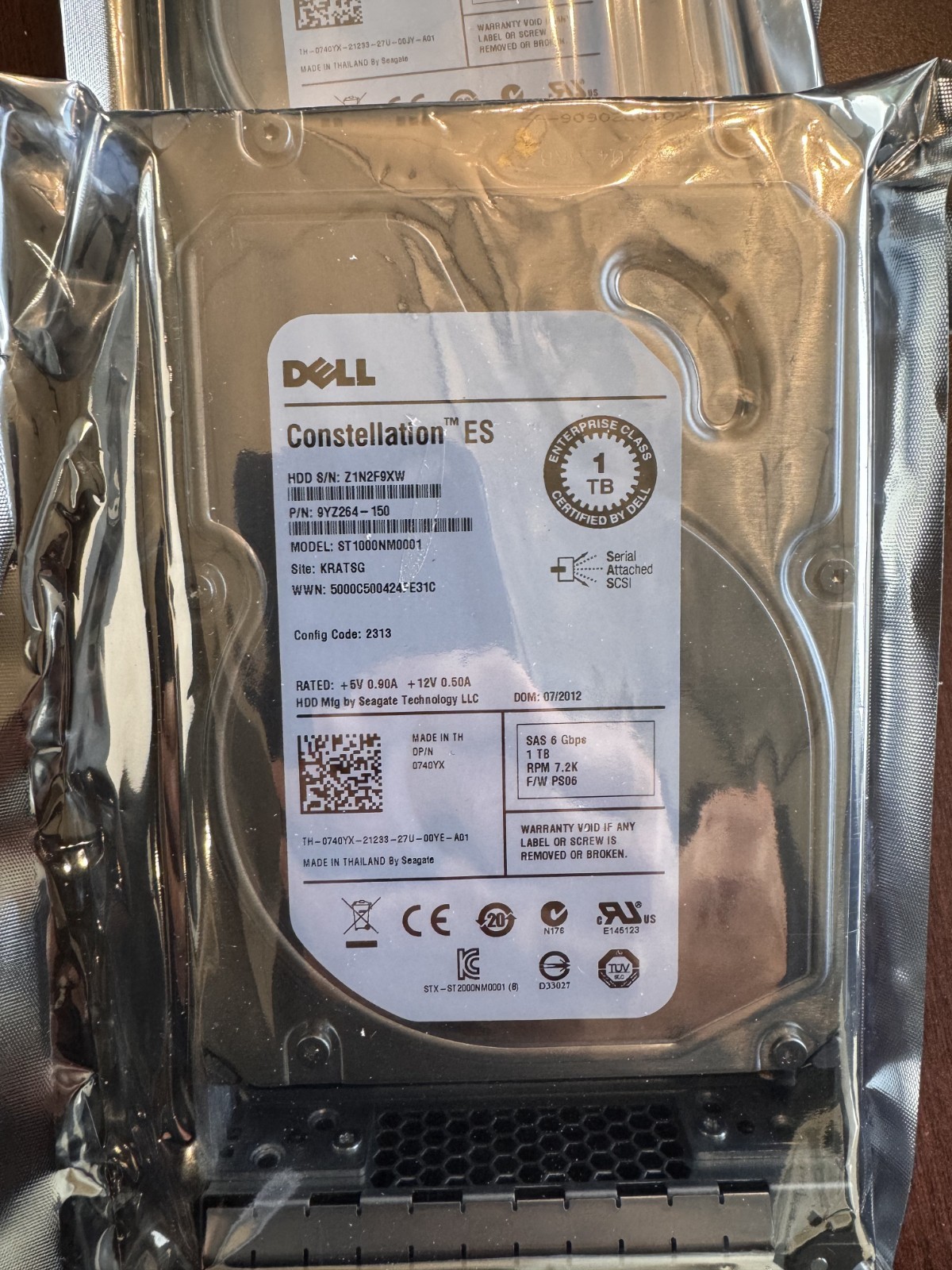Seagate Constellation ST2000NM0001 2TB 7.2K RPM 6Gb/s 3.5″ SAS Hard Drive