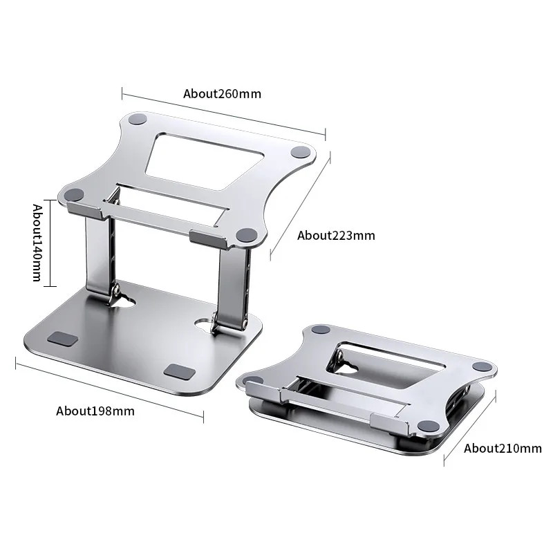 Phone Tablet Stand Adjustable Aluminum Alloy laptop Tablet up to 17 “Laptop Port