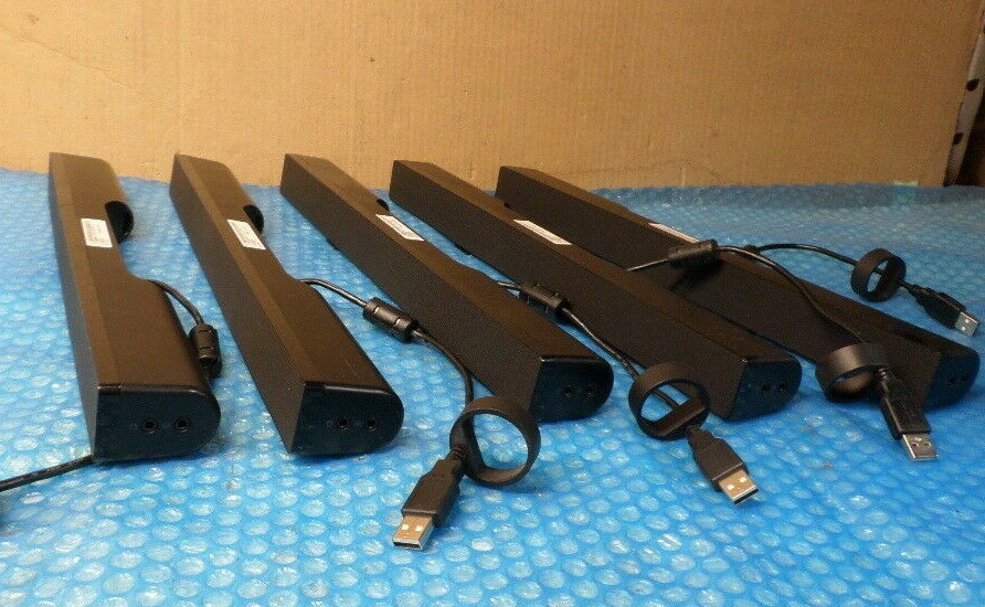 LOT OF 5 Dell AC511 USB Powered Stereo Speaker Soundbar for UltraSharp – MN008