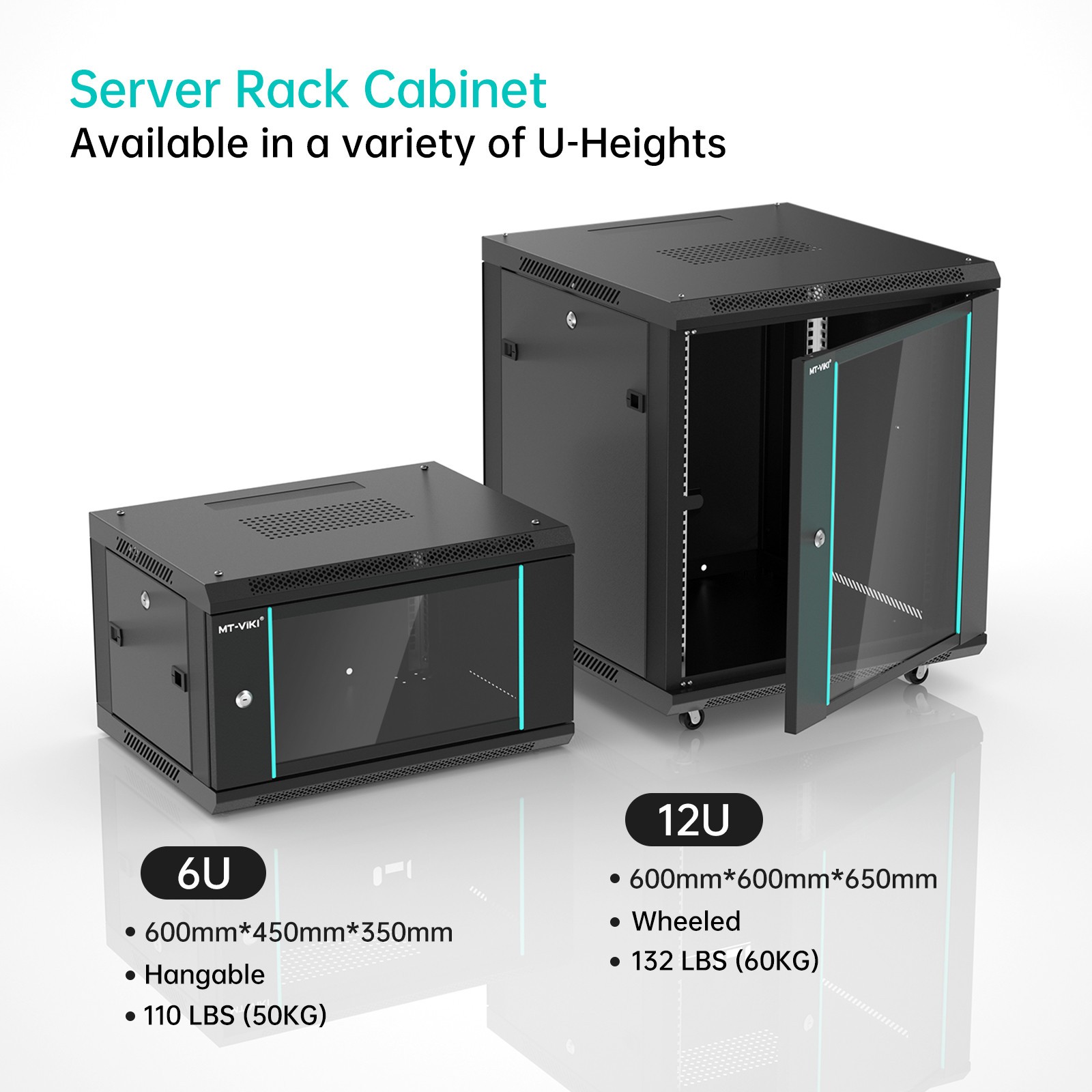MT-VIKI 6U Wall Mount Server Cabinet Network Rack 17.7” Deep for 19” Equipment