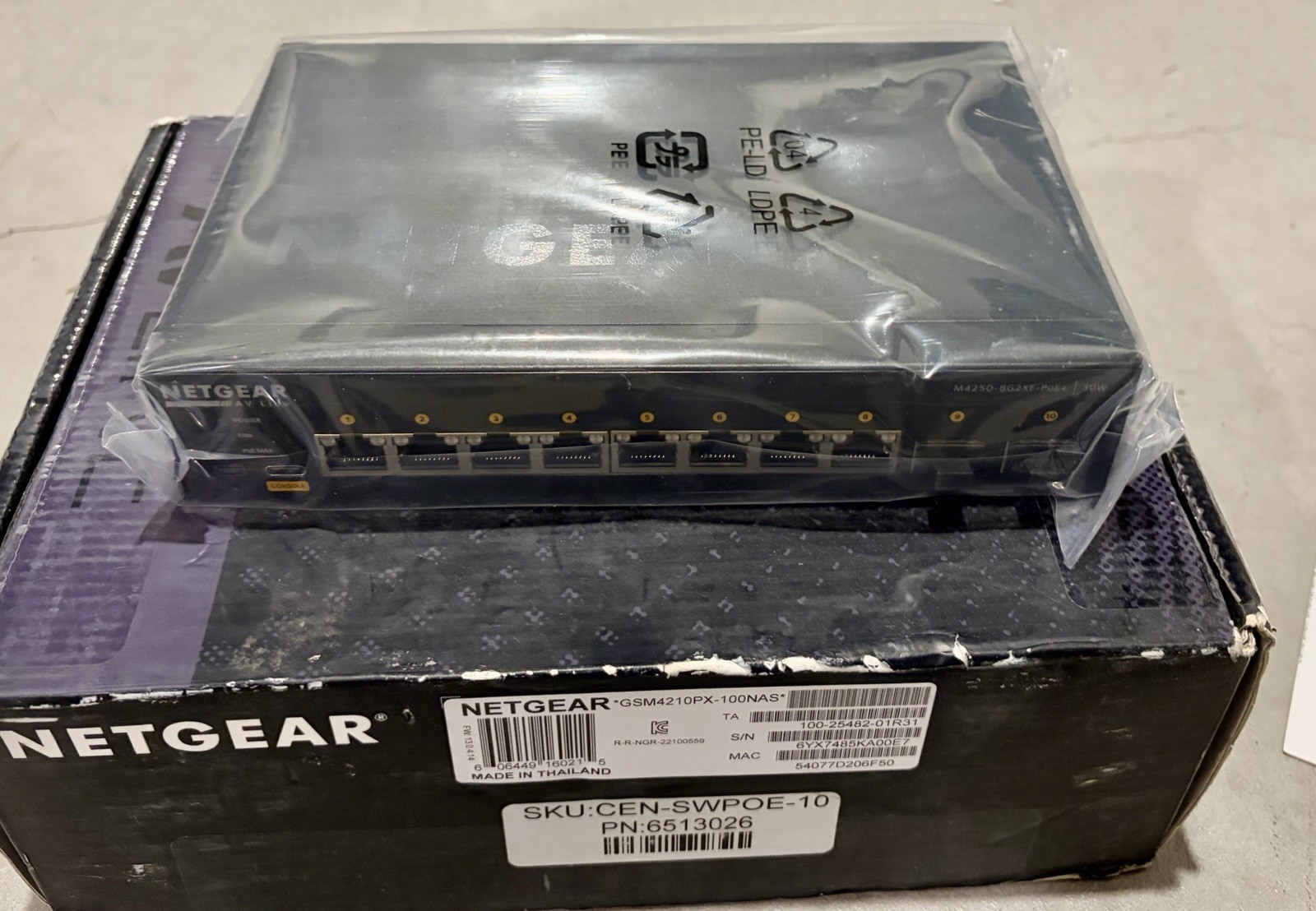 Netgear AV LINE M4250-8G2XF-PoE+ 8-Port PoE+ Managed Ethernet Switch GSM4210PX