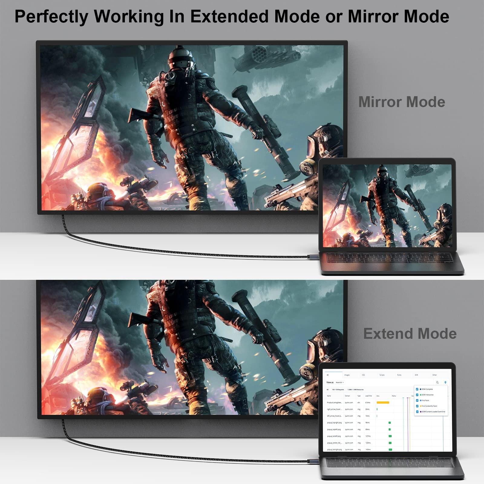 BENFEI Mini DisplayPort to HDMI 6 Feet Cable [4K@30Hz, Aluminum 6 Feet, Gray