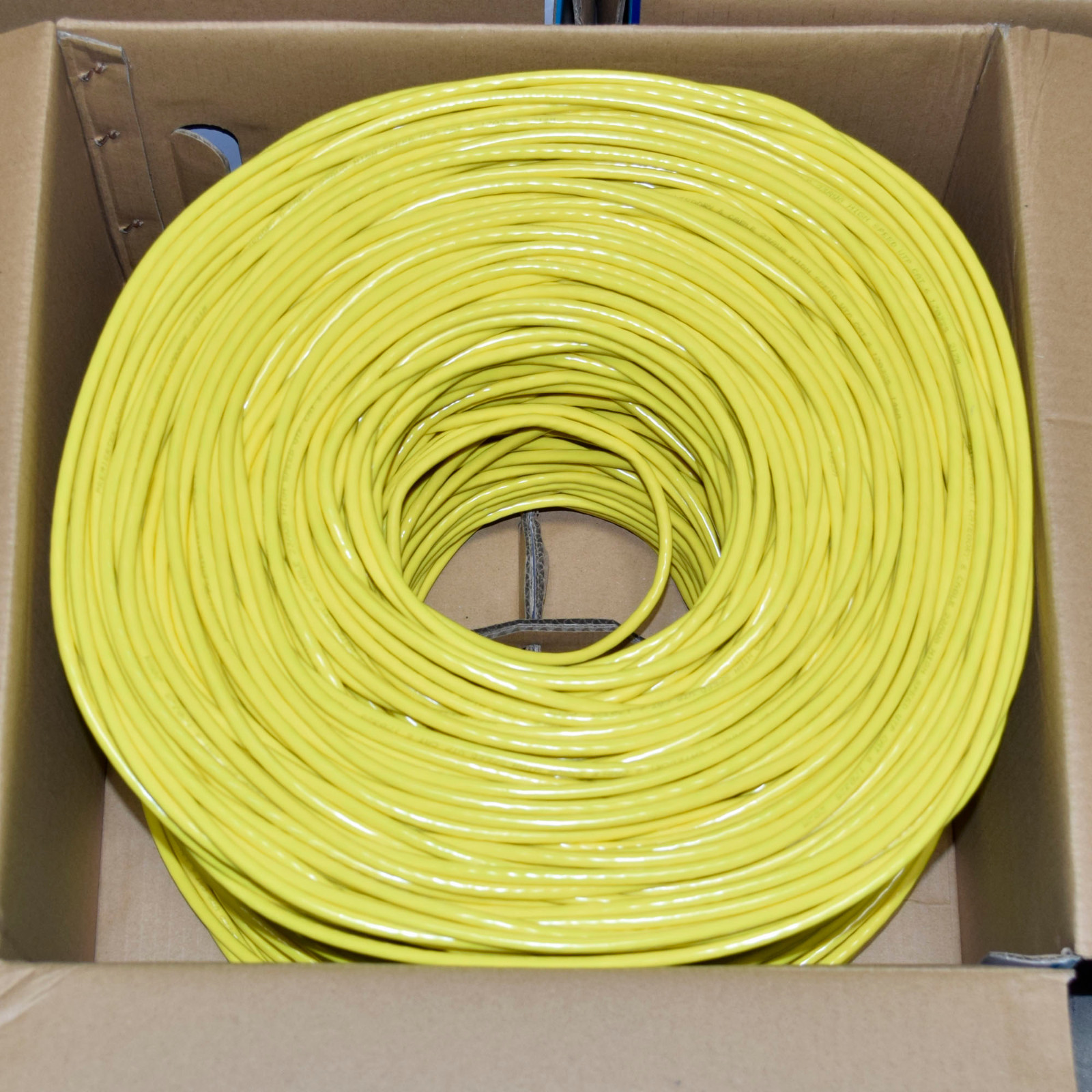 CAT6 1000FT UTP Cable Solid 23AWG CCA Network Ethernet Bulk Wire LAN YELLOW