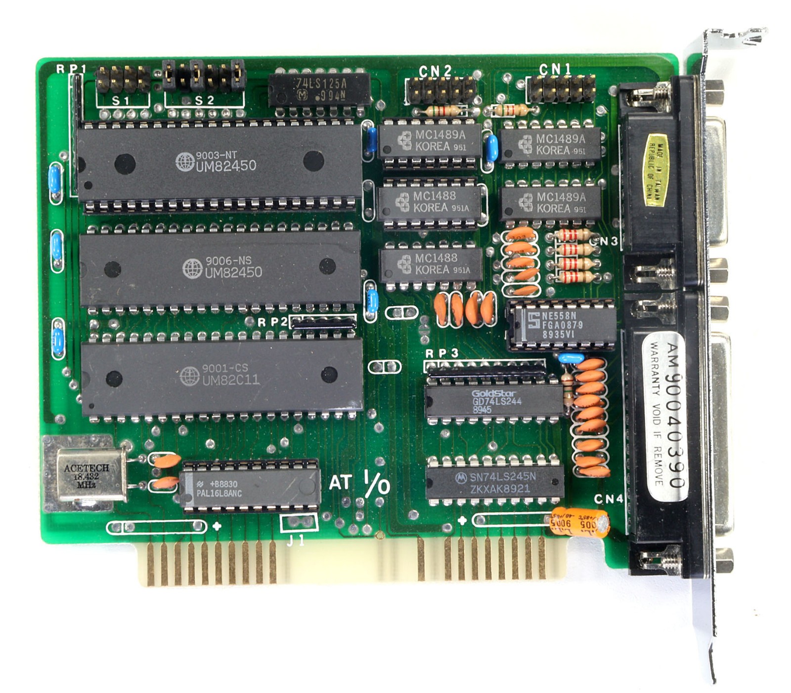 NEW-IN-BOX 8-bit ISA Multi-I/O Card (Par, 2xS, Game) with Original Cable Adapter