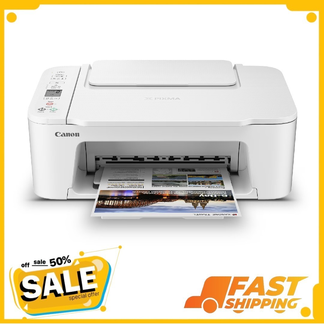 Canon PIXMA TS3722 Wireless All-In-One Inkjet Printer for Home Office