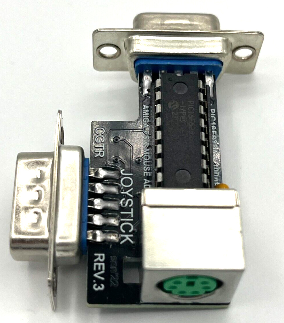 Commodore Amiga Mouse 2 Button Authentic Retro with Ball & Adapter – USA Seller
