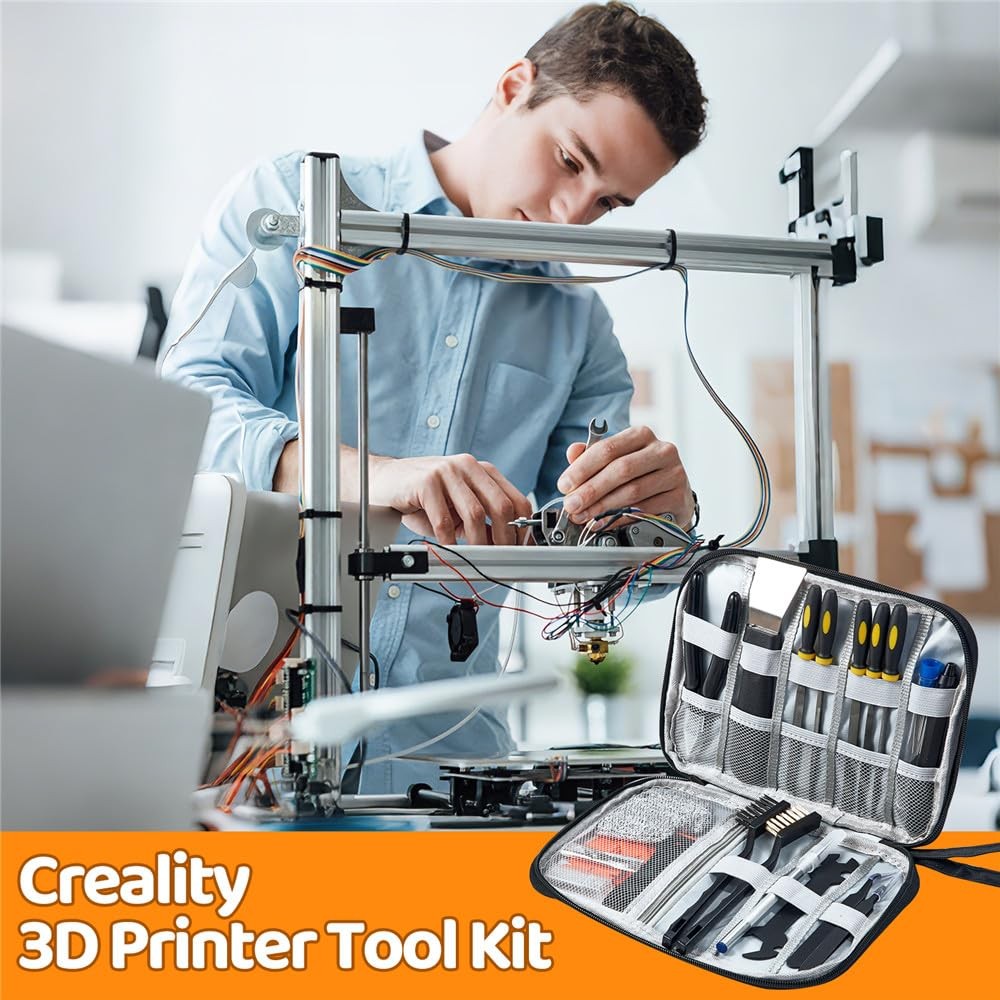 50Pcs 3D Printer Tool Kit & Accessories for All FDM/SLA Printers, Black