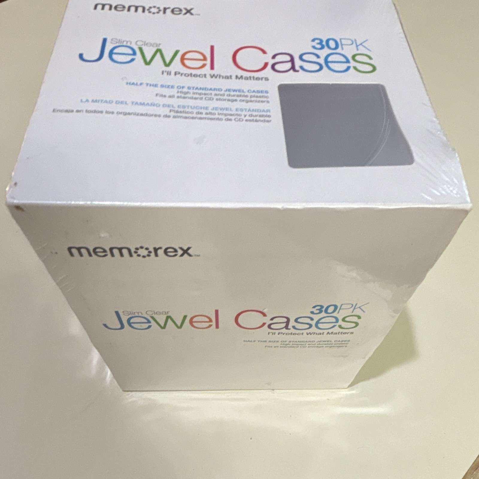 Memorex Slimline Clear Plastic Jewel Cases, Slim, 30 Pack for CD/DVD/Blu-ray
