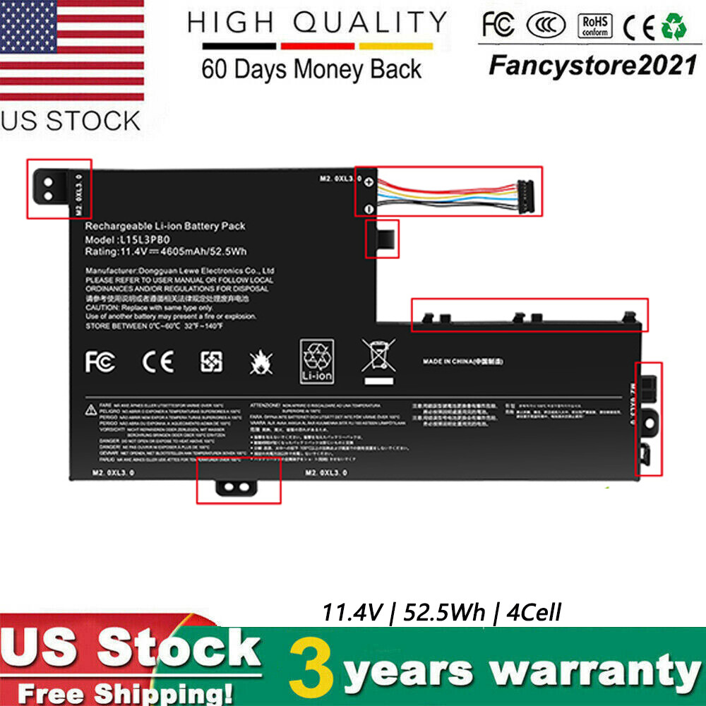 L15L3PB0 Battery For Lenovo Flex 5 1570 IdeaPad 320S-15ABR 520S-14IKB 52.5WH