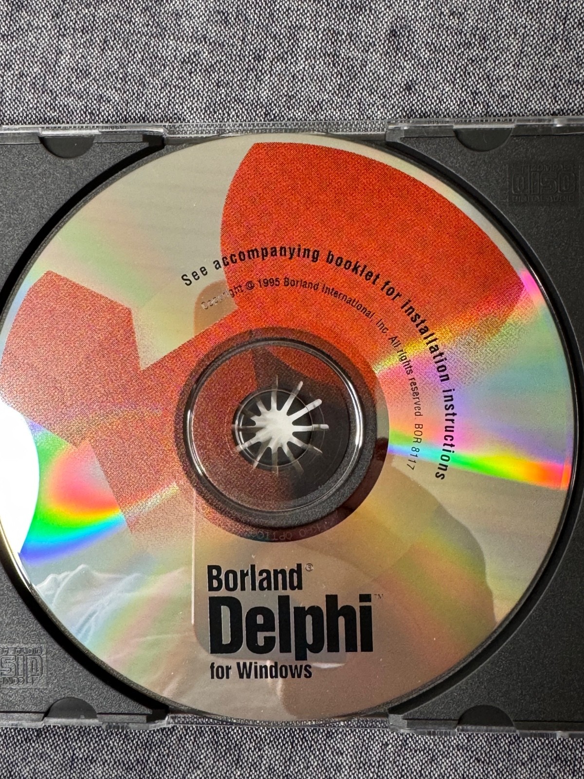 Borland Delphi for Windows 1995 Original CD-ROM Lot (2 Discs) Tested Working