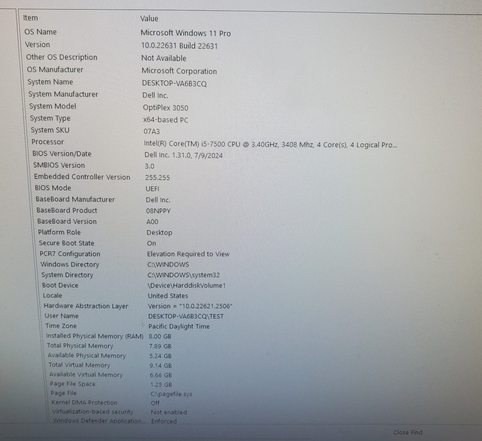 Dell Optiplex 3050 SFF Desktop Computer i5-7500 8gb RAM 256gb SSD
