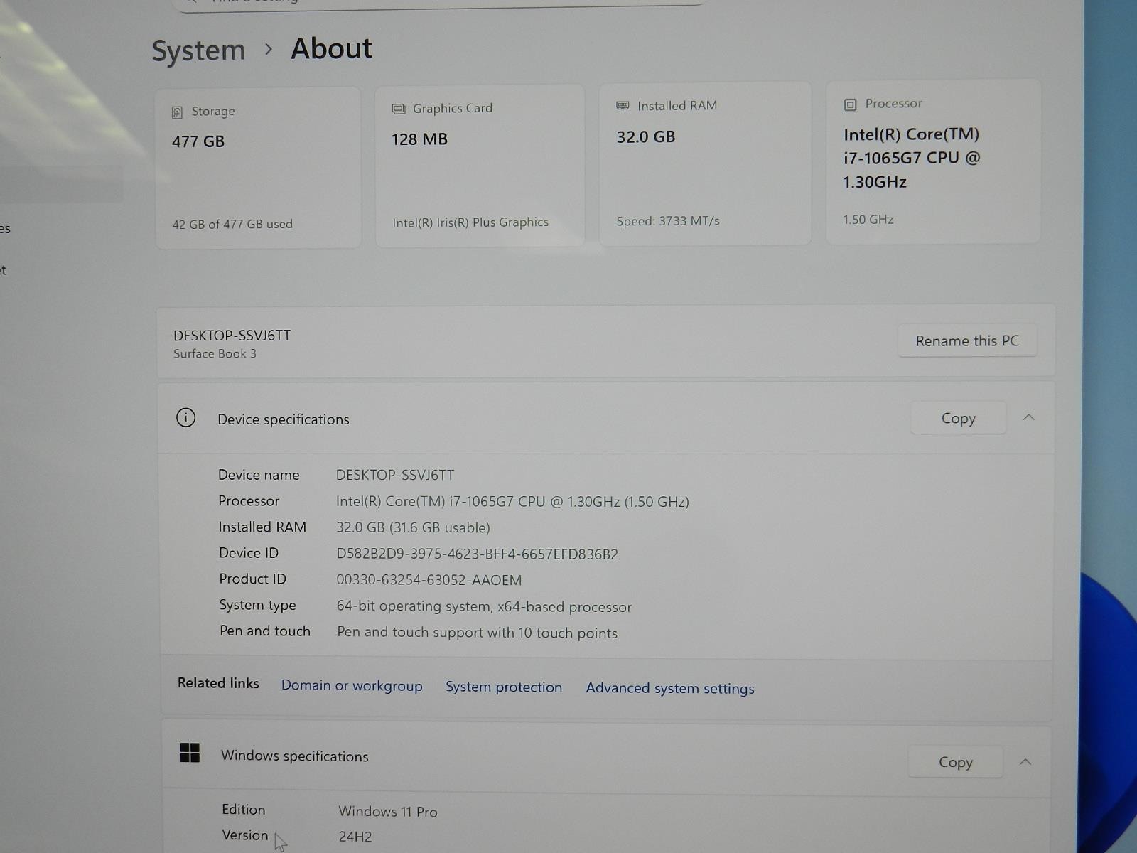 MICROSOFT SURFACE BOOK 3 | i7-1065G7 | 512GB SSD | 32GB | GTX 1650 | w/ DOCK 2
