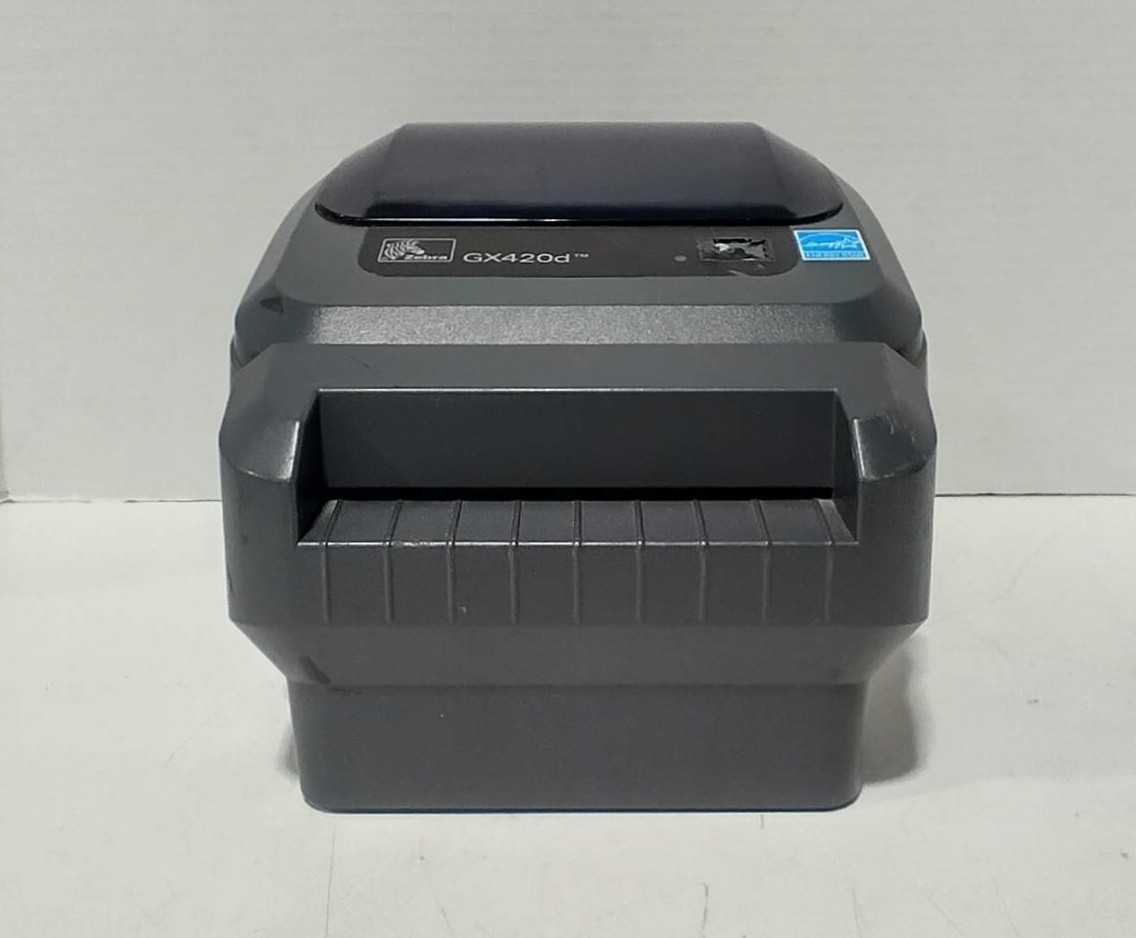 Zebra GX420d Thermal Label Printer w/Cutter GX42-202512-000 No Power Supply